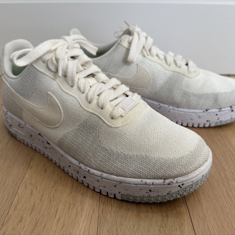 Nike AF1 Crater Flyknit, White, Size 9